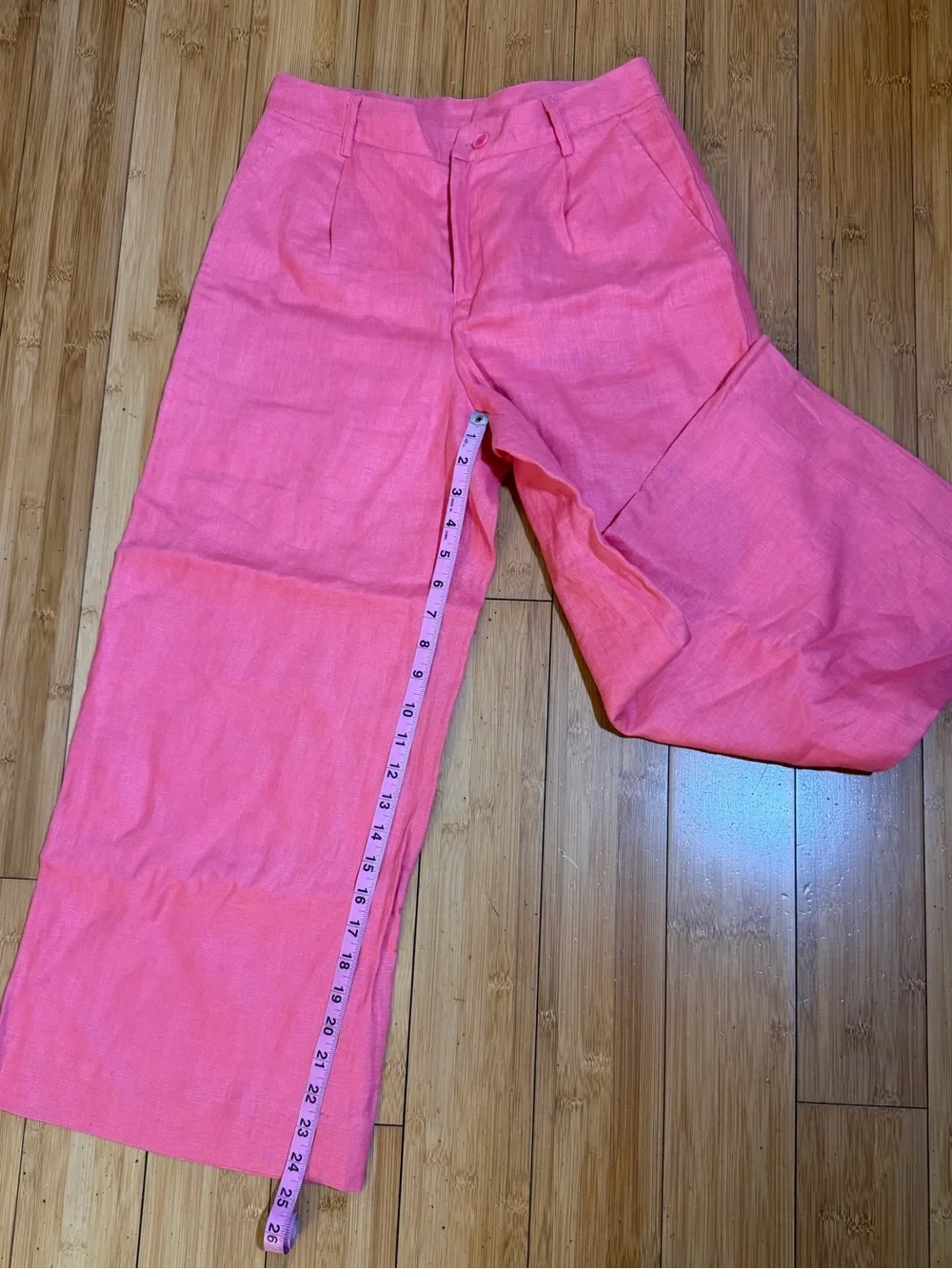 Reformation Tommy Snapdragon Pink Linen Pants Size 6P